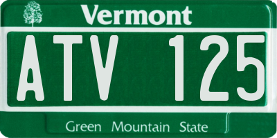 VT license plate ATV125