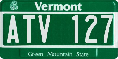 VT license plate ATV127