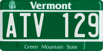 VT license plate ATV129