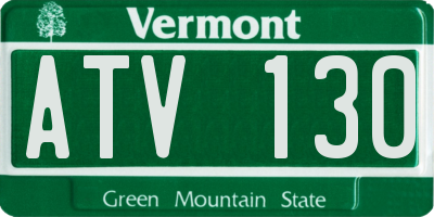 VT license plate ATV130