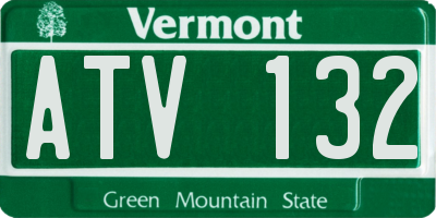 VT license plate ATV132