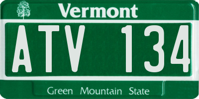 VT license plate ATV134