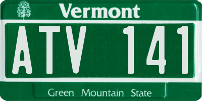 VT license plate ATV141
