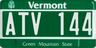 VT license plate ATV144