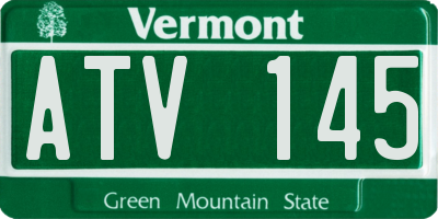 VT license plate ATV145