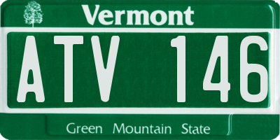 VT license plate ATV146