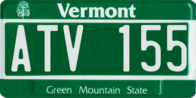 VT license plate ATV155