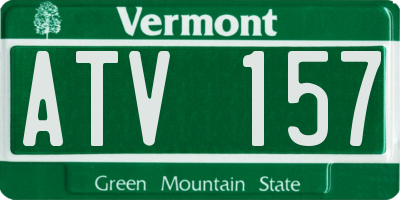 VT license plate ATV157