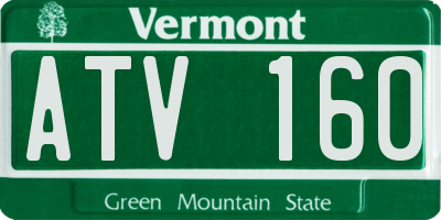 VT license plate ATV160