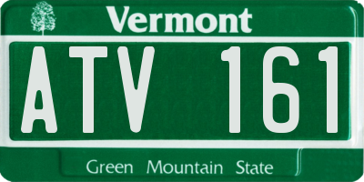 VT license plate ATV161
