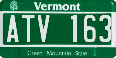 VT license plate ATV163
