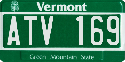 VT license plate ATV169