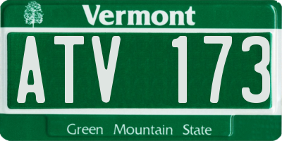 VT license plate ATV173