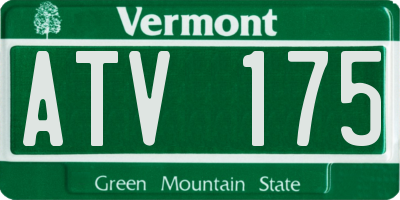 VT license plate ATV175