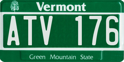 VT license plate ATV176