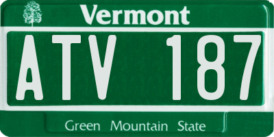 VT license plate ATV187