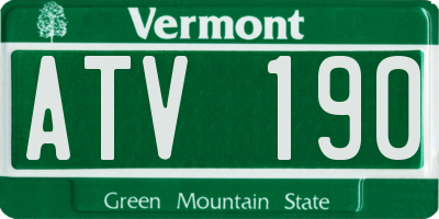VT license plate ATV190