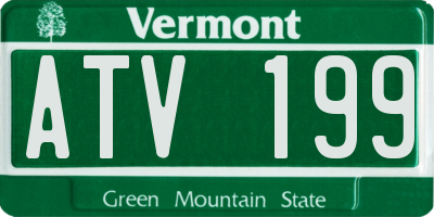 VT license plate ATV199