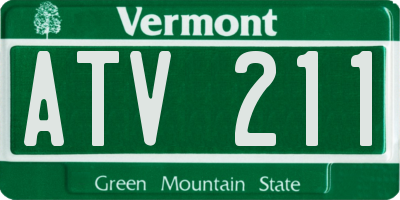 VT license plate ATV211