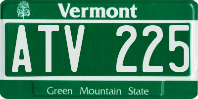 VT license plate ATV225