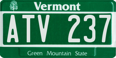 VT license plate ATV237