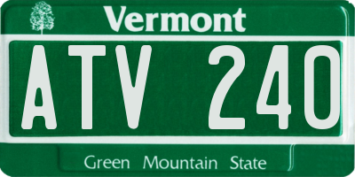 VT license plate ATV240