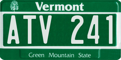 VT license plate ATV241