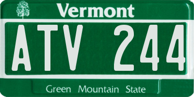 VT license plate ATV244
