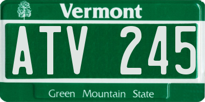 VT license plate ATV245