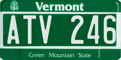 VT license plate ATV246