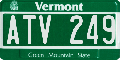 VT license plate ATV249