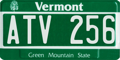 VT license plate ATV256