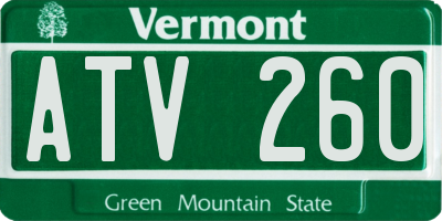 VT license plate ATV260
