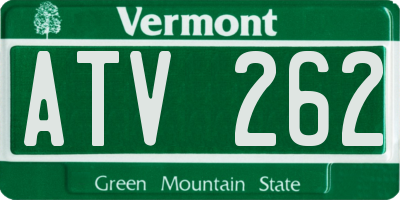 VT license plate ATV262