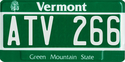 VT license plate ATV266