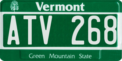 VT license plate ATV268