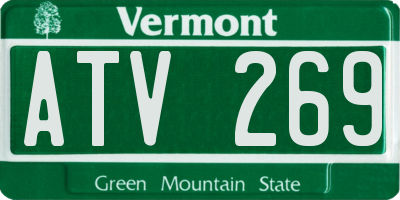 VT license plate ATV269