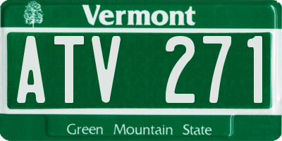 VT license plate ATV271