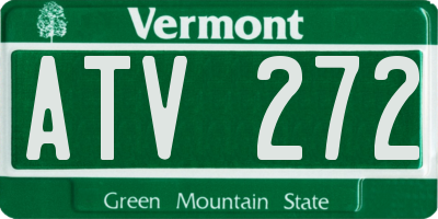 VT license plate ATV272