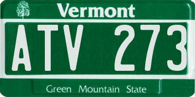 VT license plate ATV273