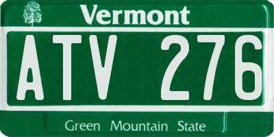 VT license plate ATV276