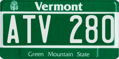 VT license plate ATV280