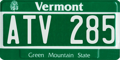 VT license plate ATV285