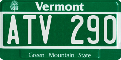 VT license plate ATV290
