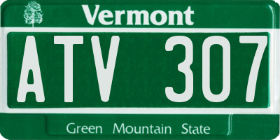 VT license plate ATV307