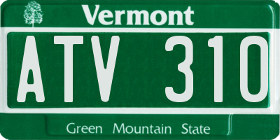 VT license plate ATV310