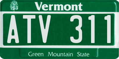 VT license plate ATV311