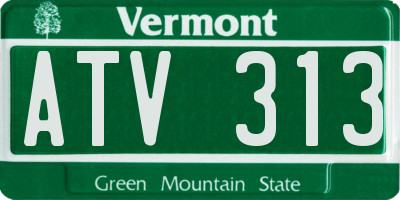 VT license plate ATV313