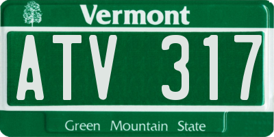 VT license plate ATV317