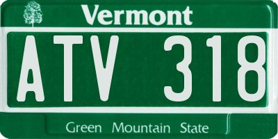 VT license plate ATV318